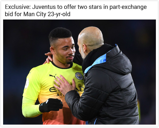 转会市场开启，热苏斯加盟尤文图斯